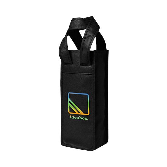 100 GSM Single Bottle Wine Tote - 11h x 4 1/2w x 3 1/2d