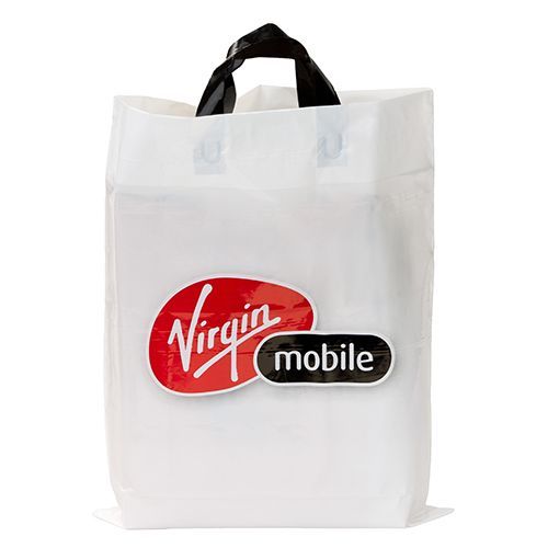 Custom Soft Loop Handle Bags - 14 X 15.5 + 3