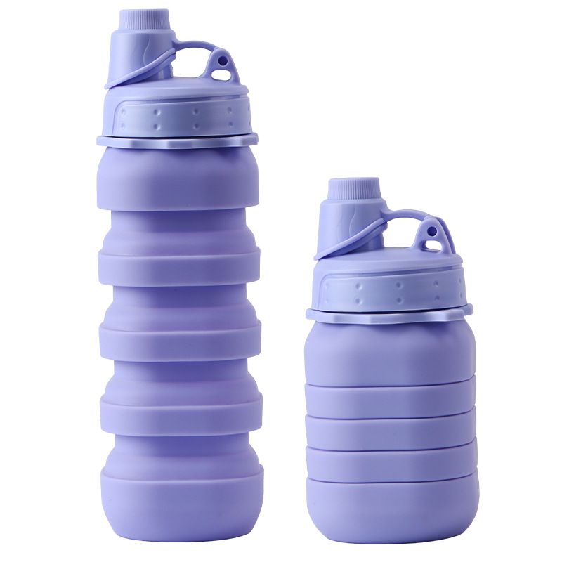 Custom 17 oz Foldable Silicone Water Bottle