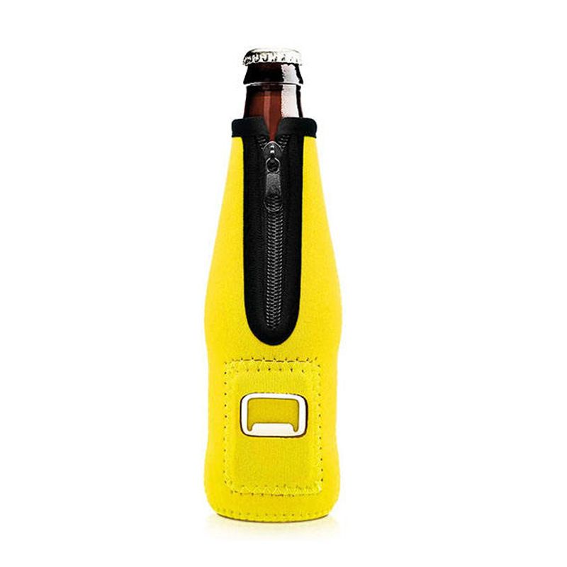 Custom Beer Bottle Cooler Sleeve with Opener