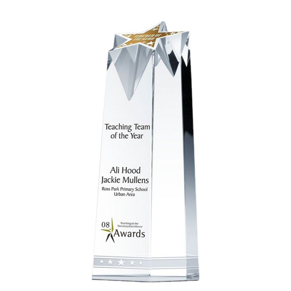 Custom Crystal Star Tower Award Trophy