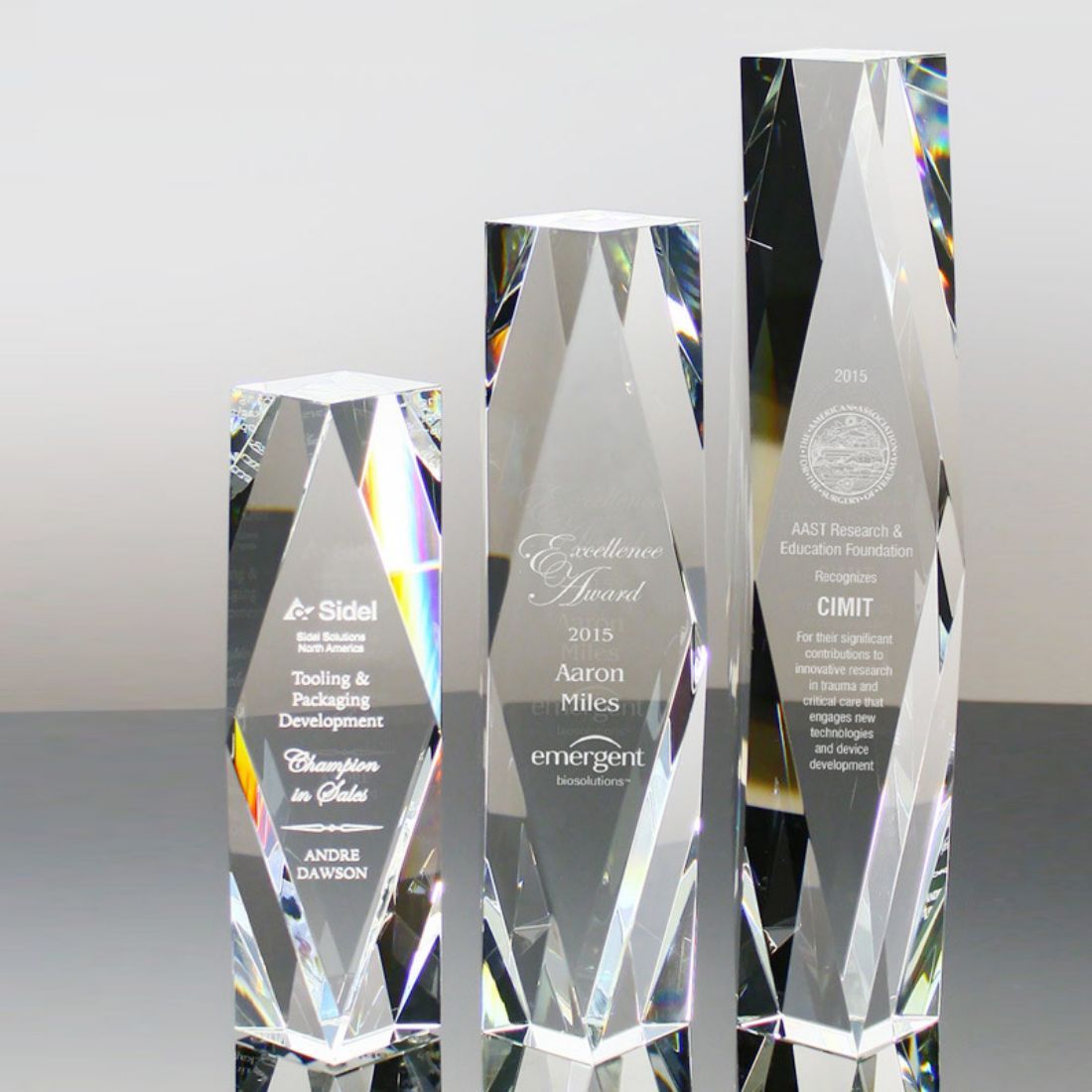 Custom 3D Crystal President Tower Award
