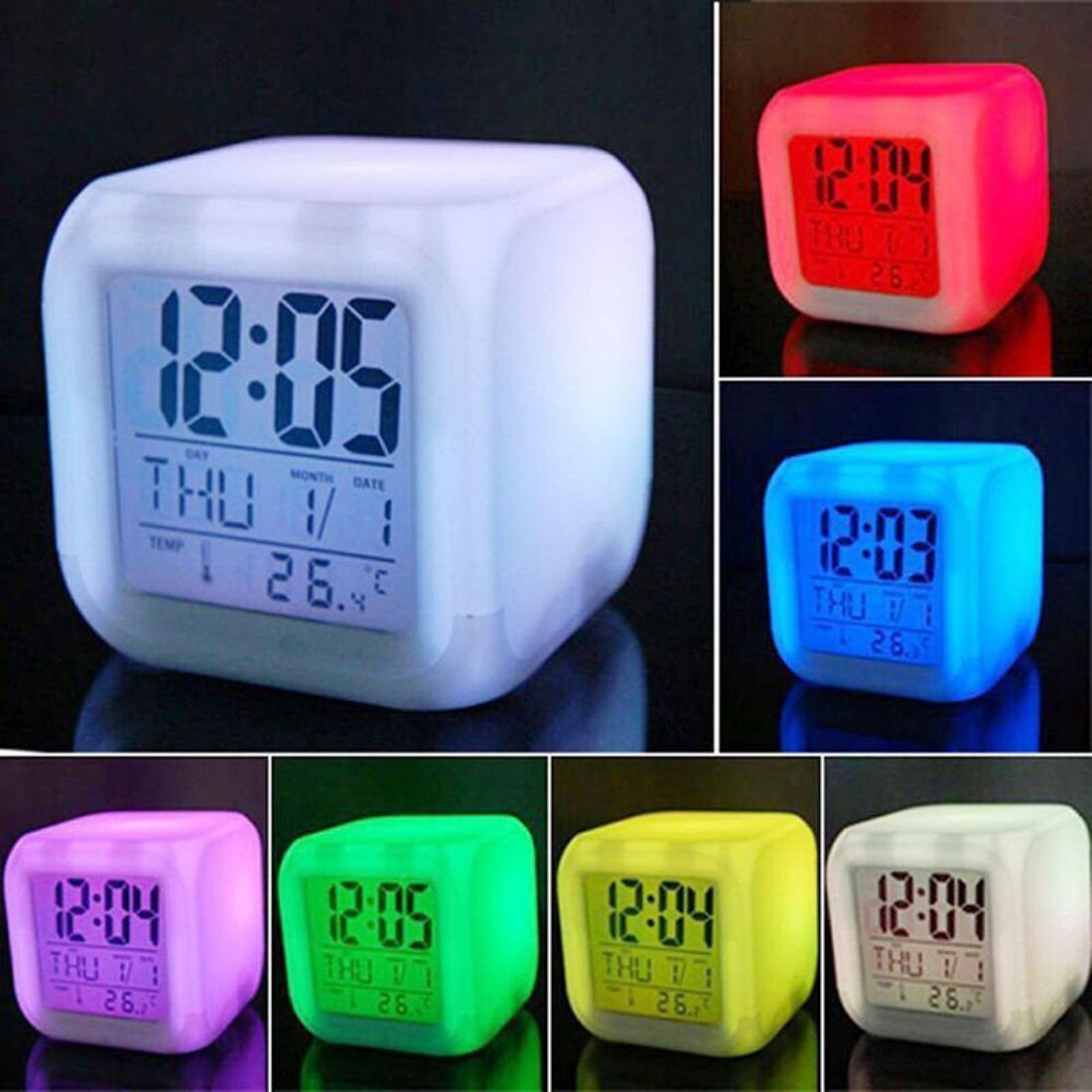 LED Color Changing Digital Alarm Clock