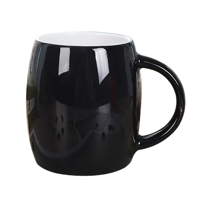 Custom 14 oz Multi-Color Barrel Ceramic Coffee Mug