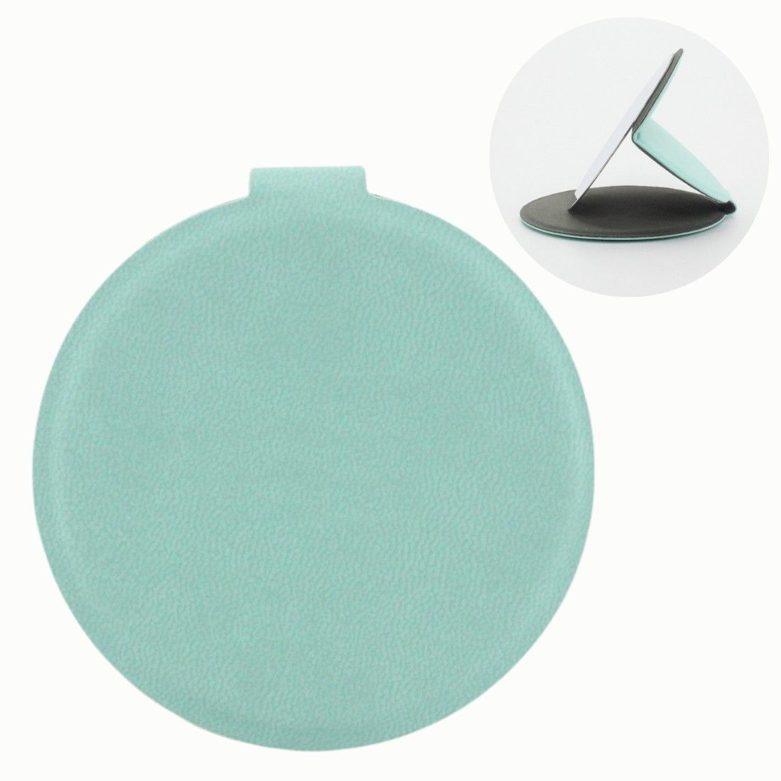 Handheld Foldable Round Makeup Mirror with Stand