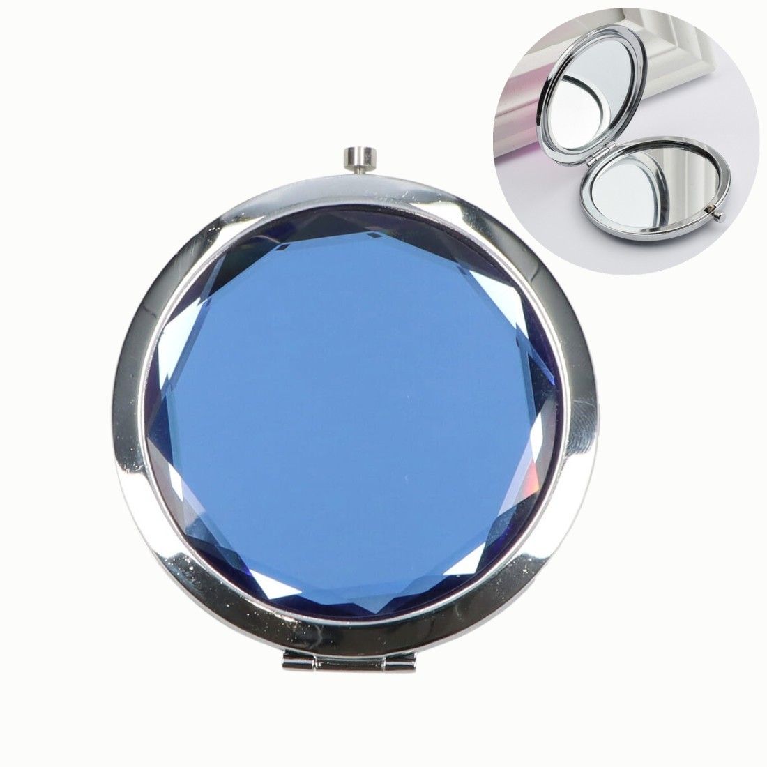 Custom Folding Pocket Jeweled Cosmetic Mirror