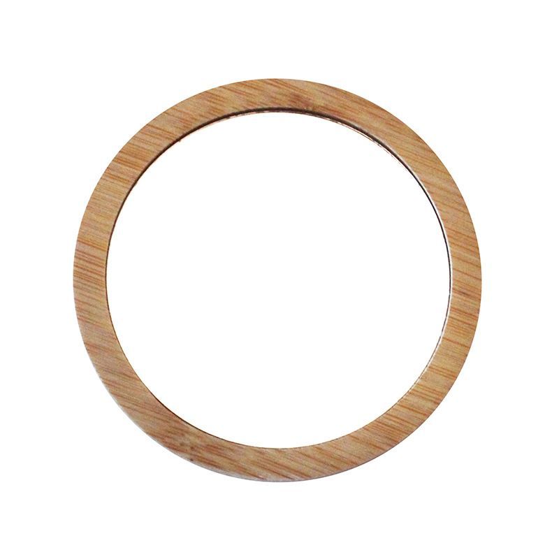 Compact Round Bamboo Promotional Travel Mirror