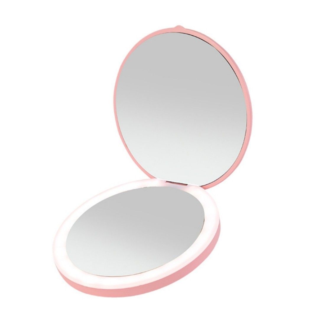 Rechargeable Compact Mirror with LED Ring Light