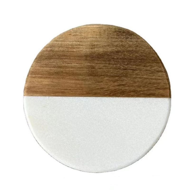 Custom Marble & Wood Coaster