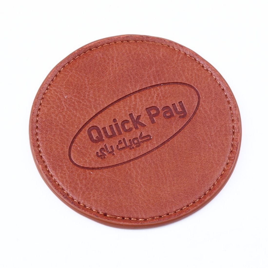 Custom Non-Slip Leather Coaster