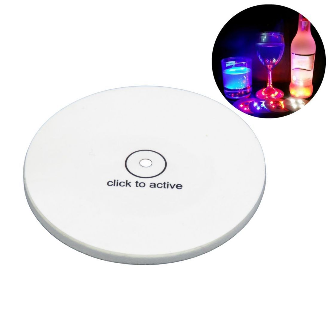 Light Glow LED Coaster Custom Bar Bottle Sticker