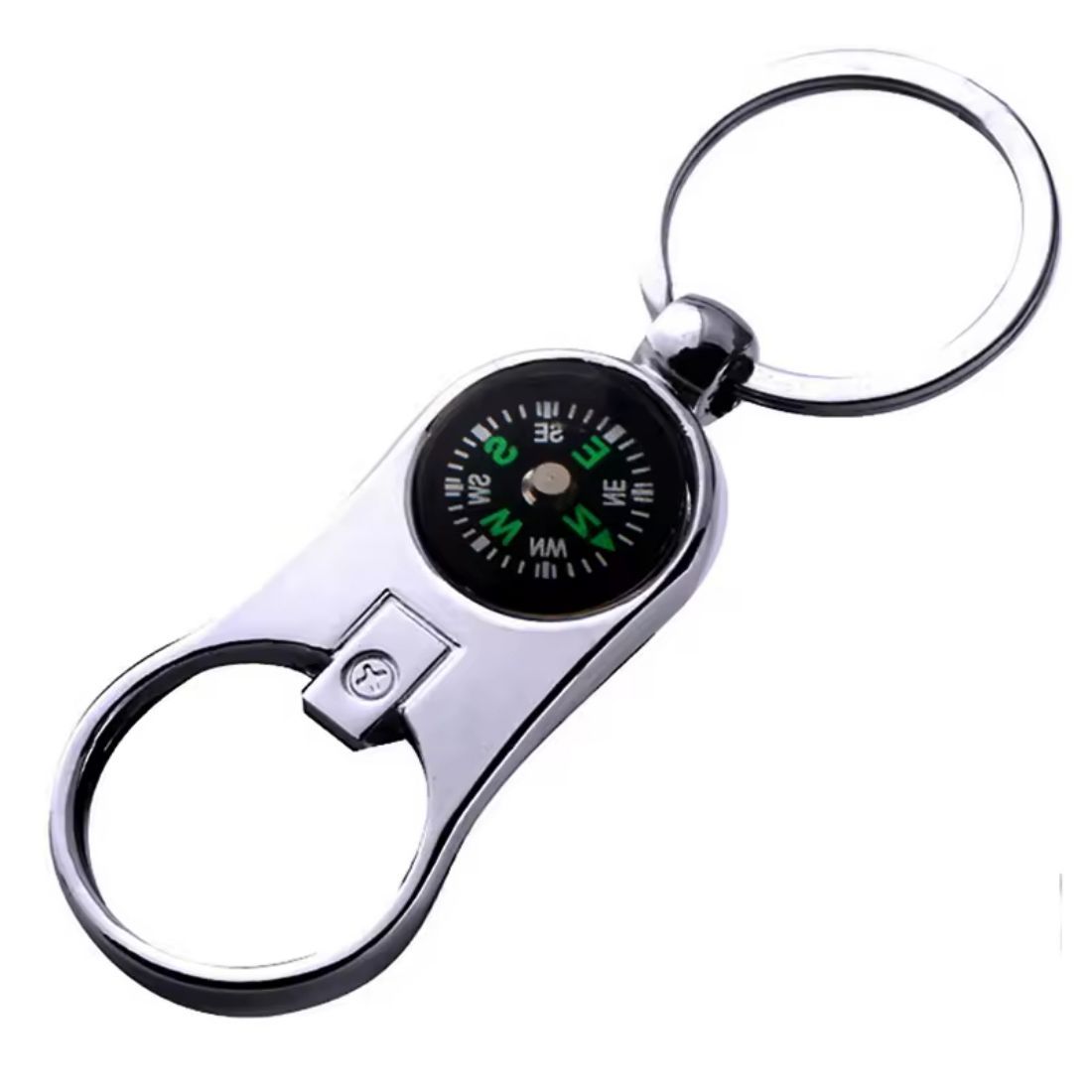 Bottle Opener Keychain with Compass