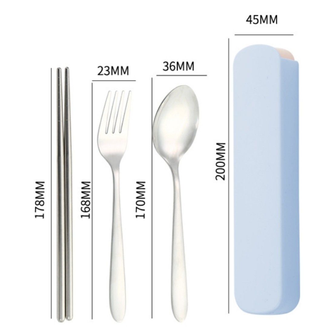 Custom Portable Stainless Steel Cutlery Suit