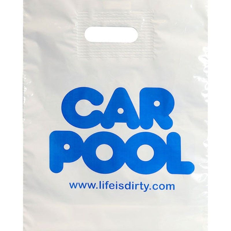 Patch Handle Die Cut Plastic Bag - 13.5