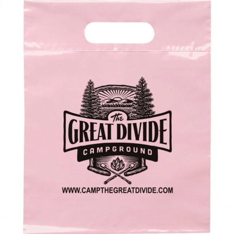 Custom Die Cut Handle Plastic Bag - 9.5