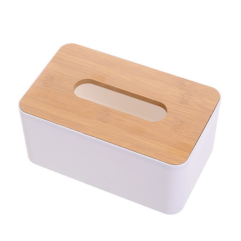 Custom Tissue Box with Bamboo Lid