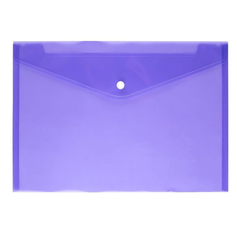 Custom A4 Snap Clear Plastic Document Bag