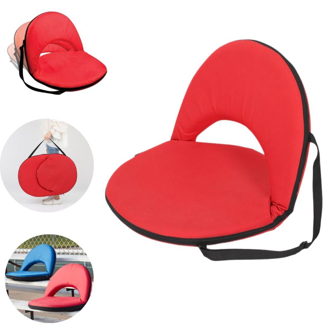 Folding Stadium Cushion Reclining Floor Seat