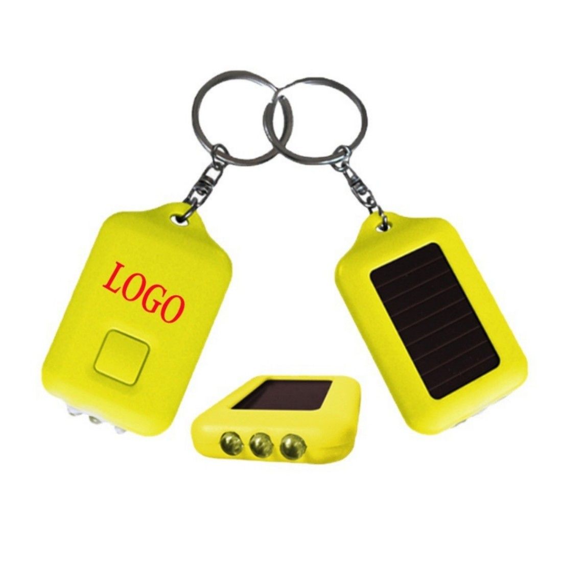Custom Mini Solar LED Keychain Flashlight