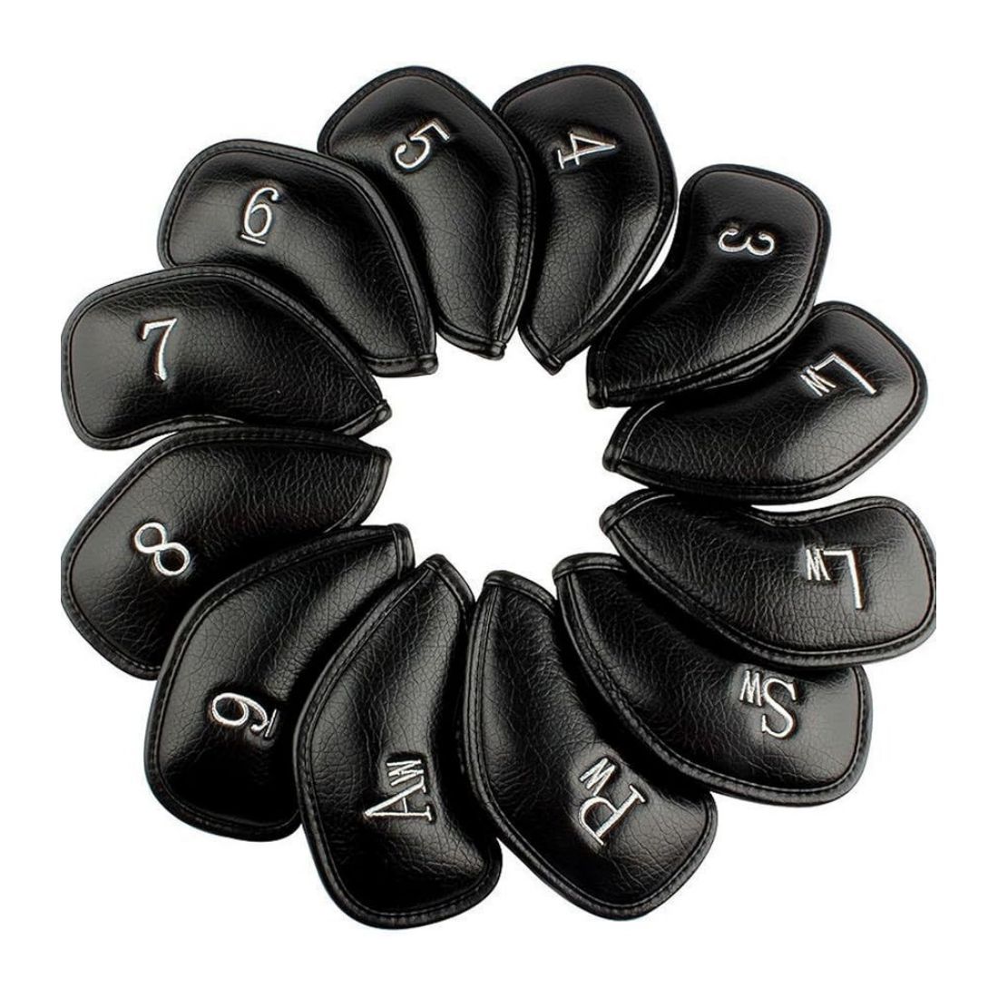 Custom Leather Golf Iron Headcover Set (12pcs)