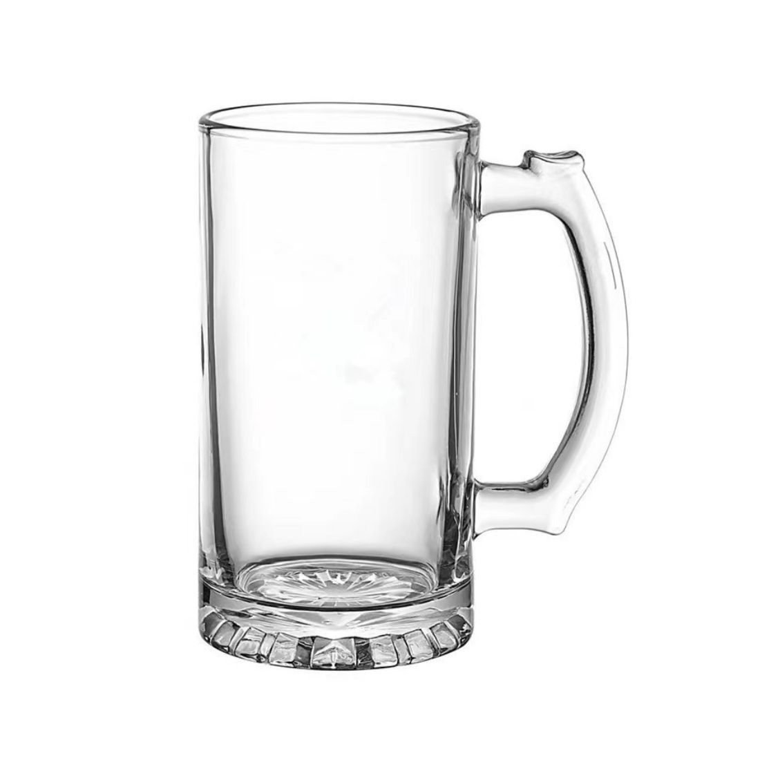 Custom 12 oz Heavy Glass Beer Mug with Handle