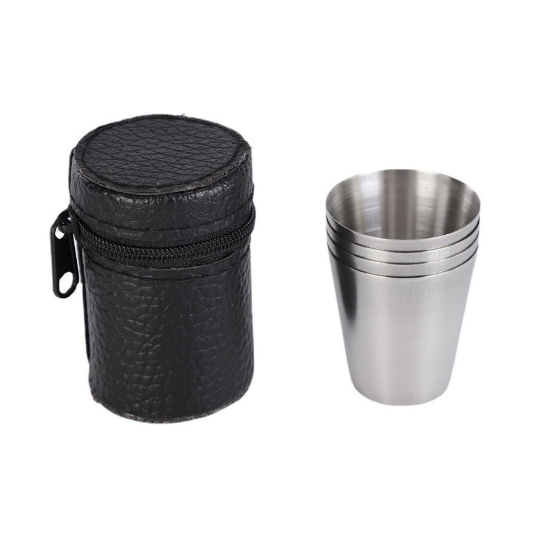 Custom 1 oz Stainless Steel Shot Glass Set - 4 Pieces