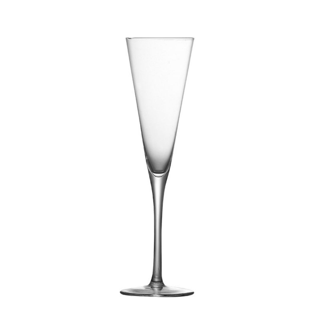 Custom 6 oz V-Line Champagne Flute Glass