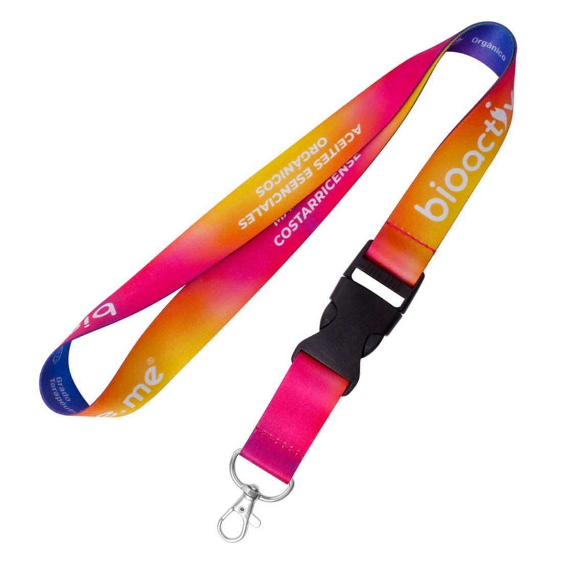 Custom Detachable Buckle Lanyard with Metal Hook