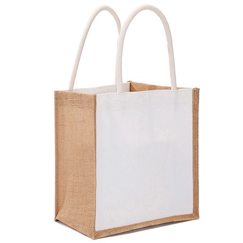 Jute Burlap Shopping Tote - 10