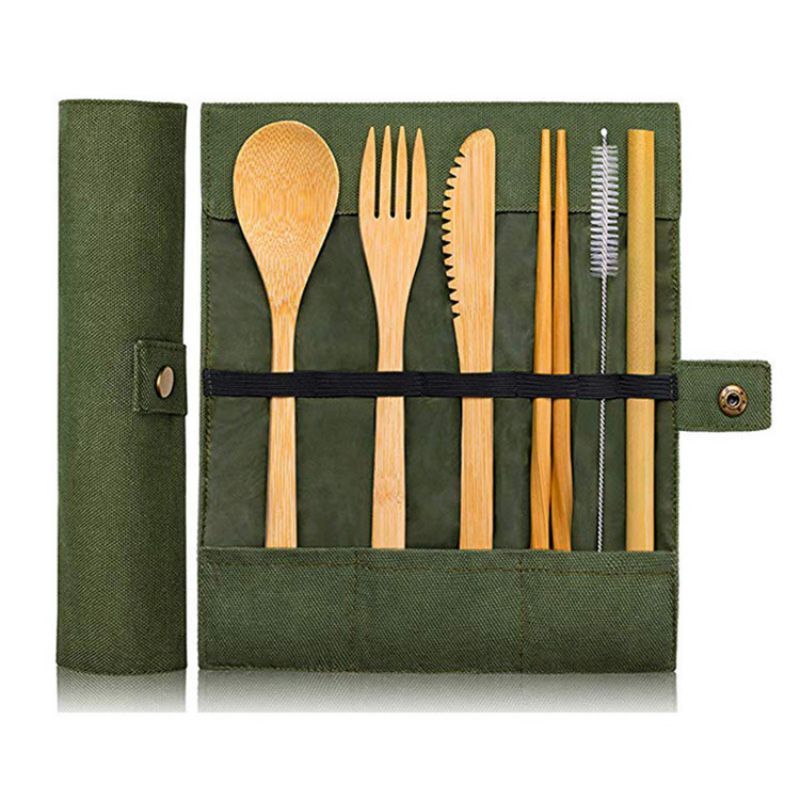 Custom Bamboo Travel Utensils Set