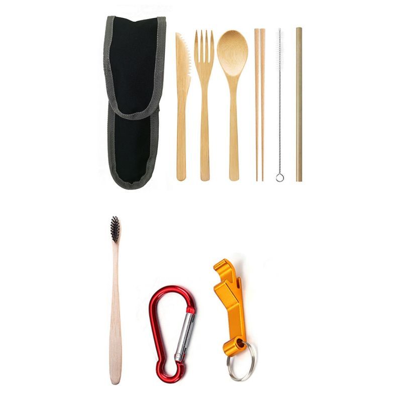 Custom Bamboo Travel Cutlery Set