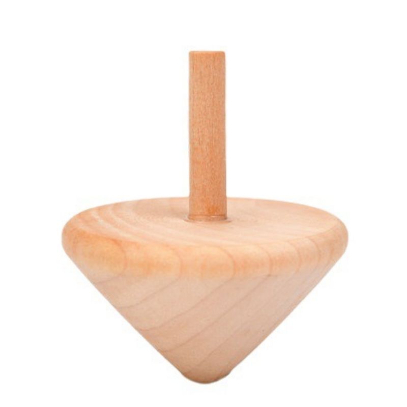 Wood Imprinted Spinning Top