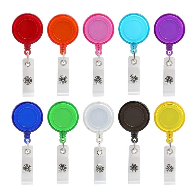 Custom Retractable Translucent Badge Reel with Clip
