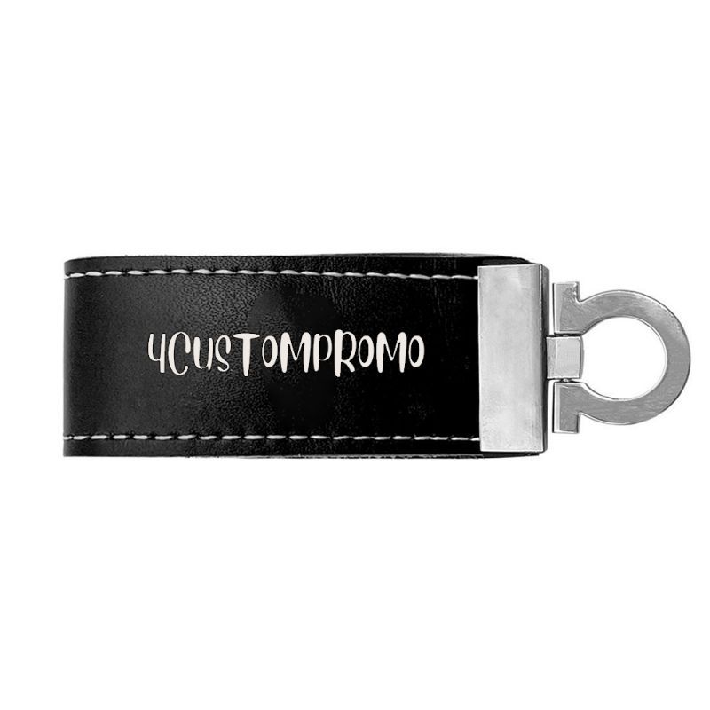 Custom Leather USB Thumb Drive with Keyring