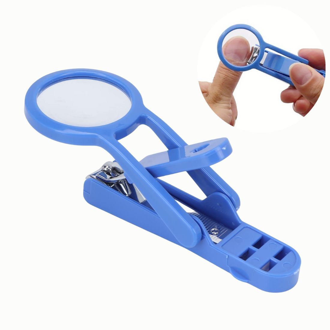 Nail Clipper with Rotatable Magnifying Glass
