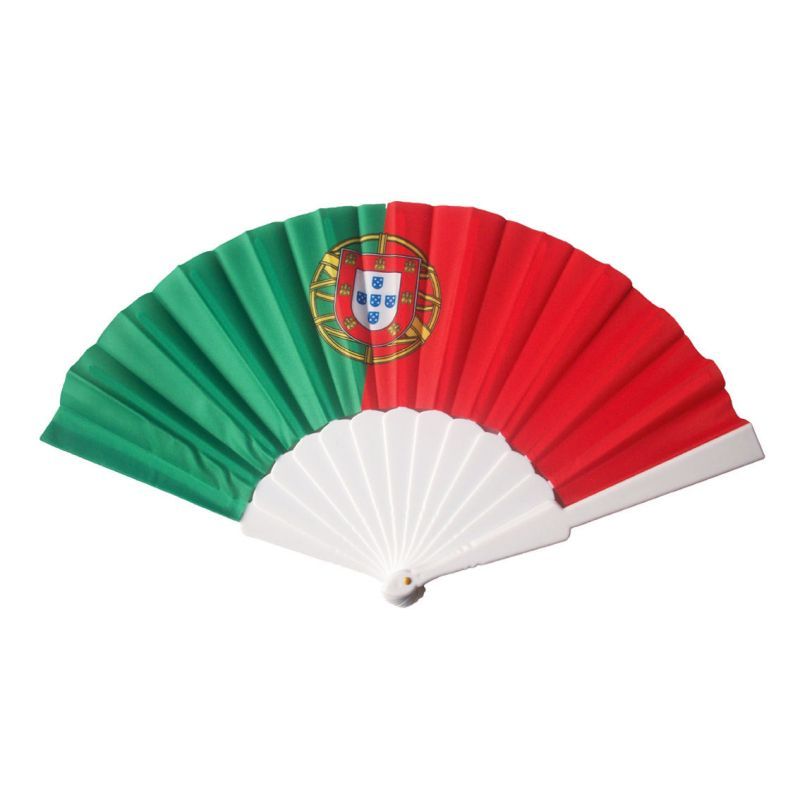 Custom White Plastic Frame Folding Hand Fan