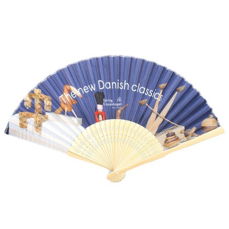 Custom Bamboo Hand Fan with Double-Sided Printing