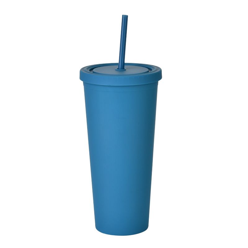 Custom 24 oz Double Wall Frosted Straw Cup