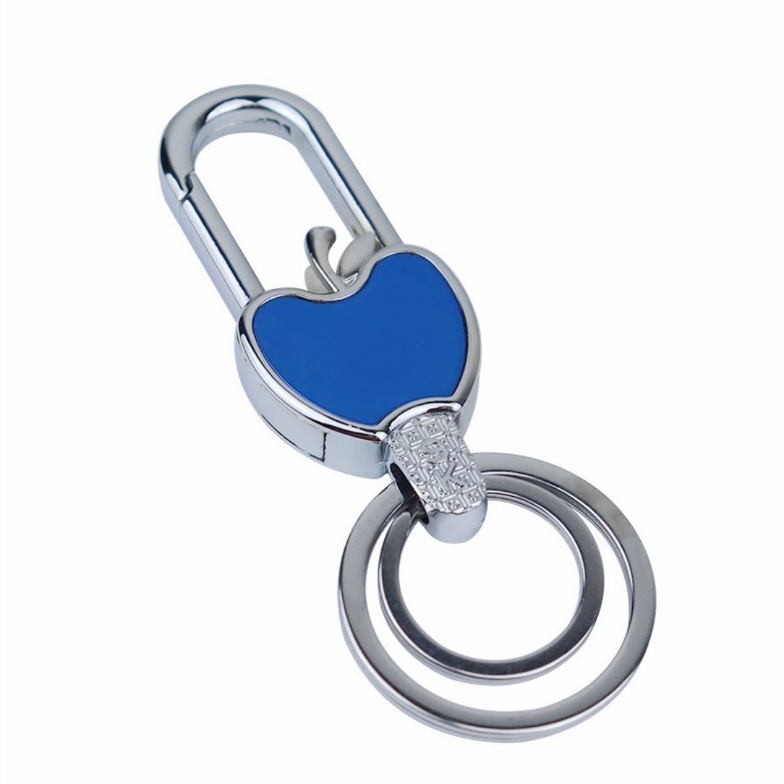 Apple Shaped Custom Metal Keychain