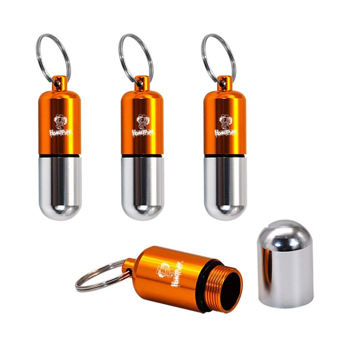 Big Capsule Shaped Custom Pill Box Keychain