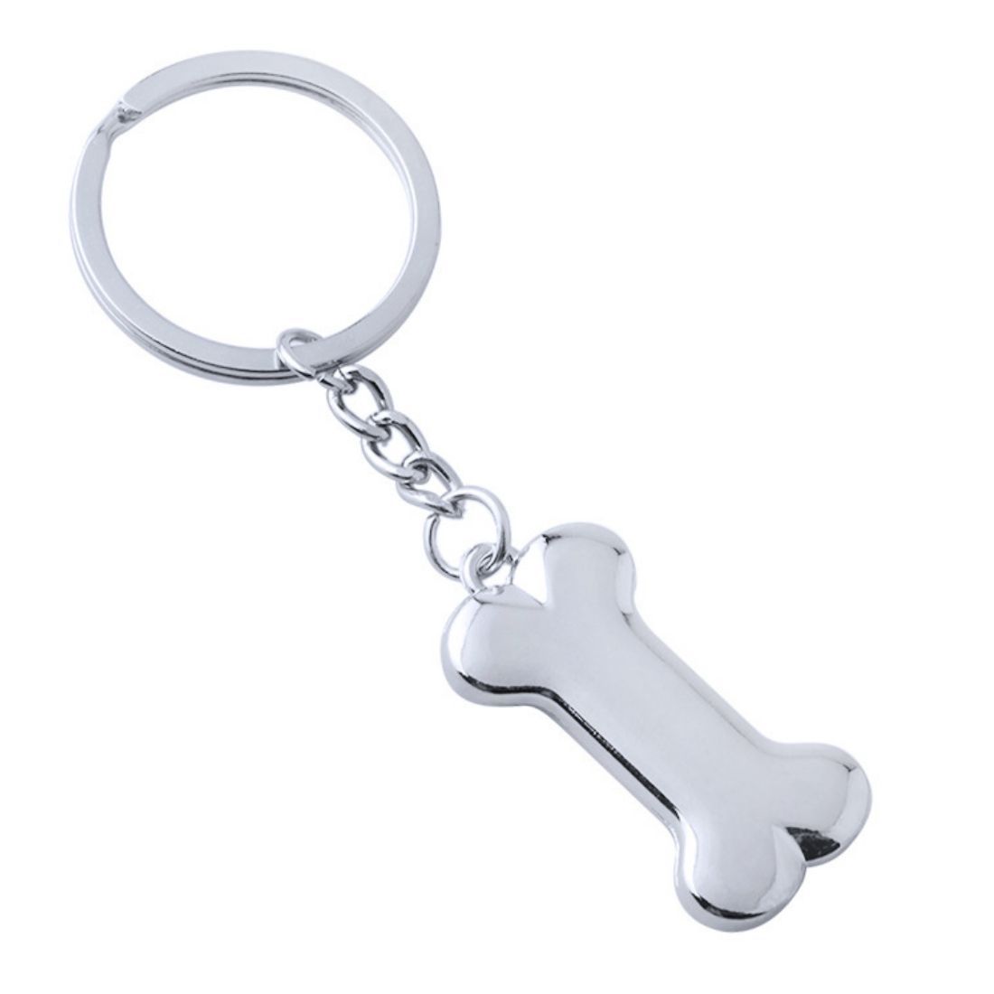 Bone Shaped Logo Custom Metal Keychain