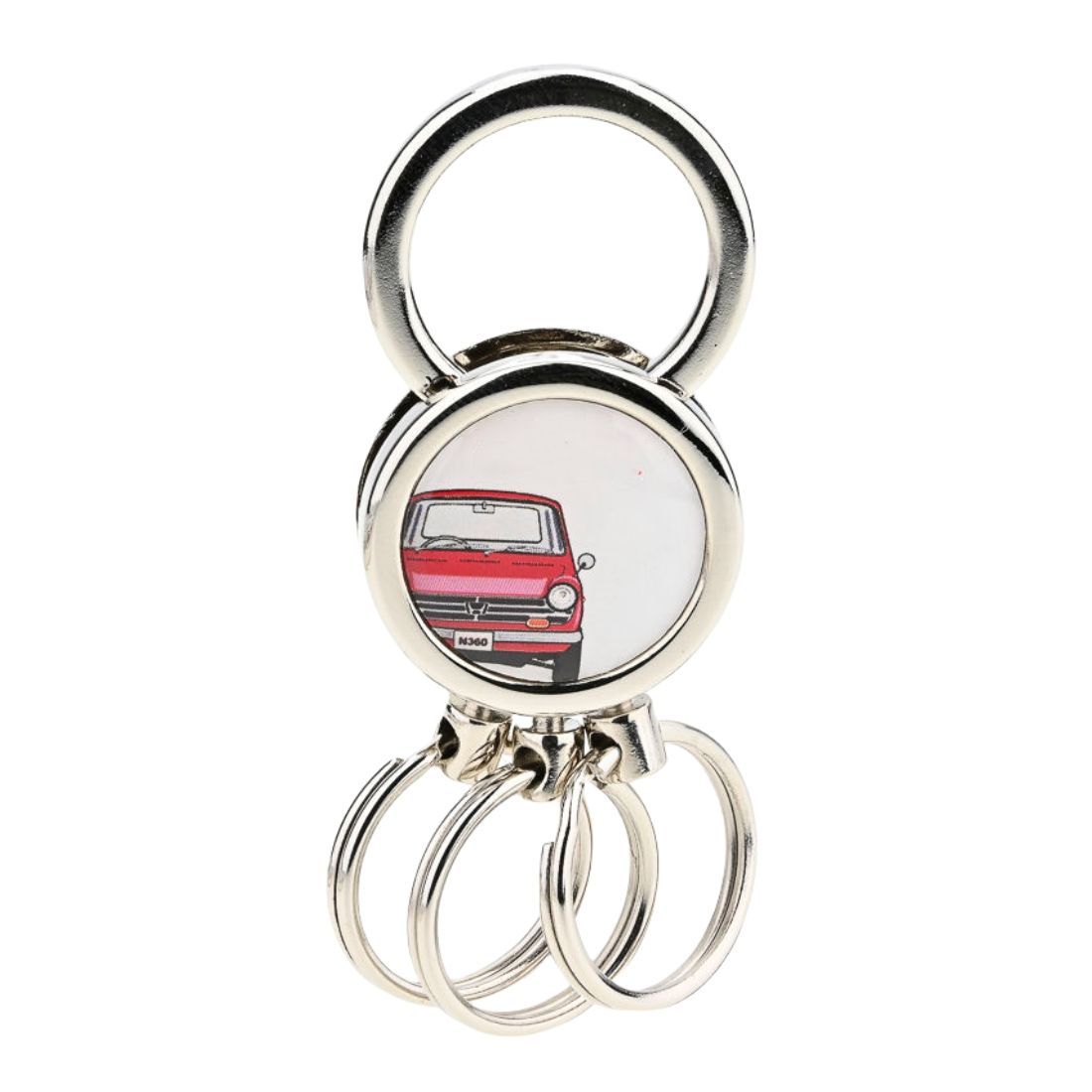 Custom Detachable 3-Ring Metal Valet Keychain