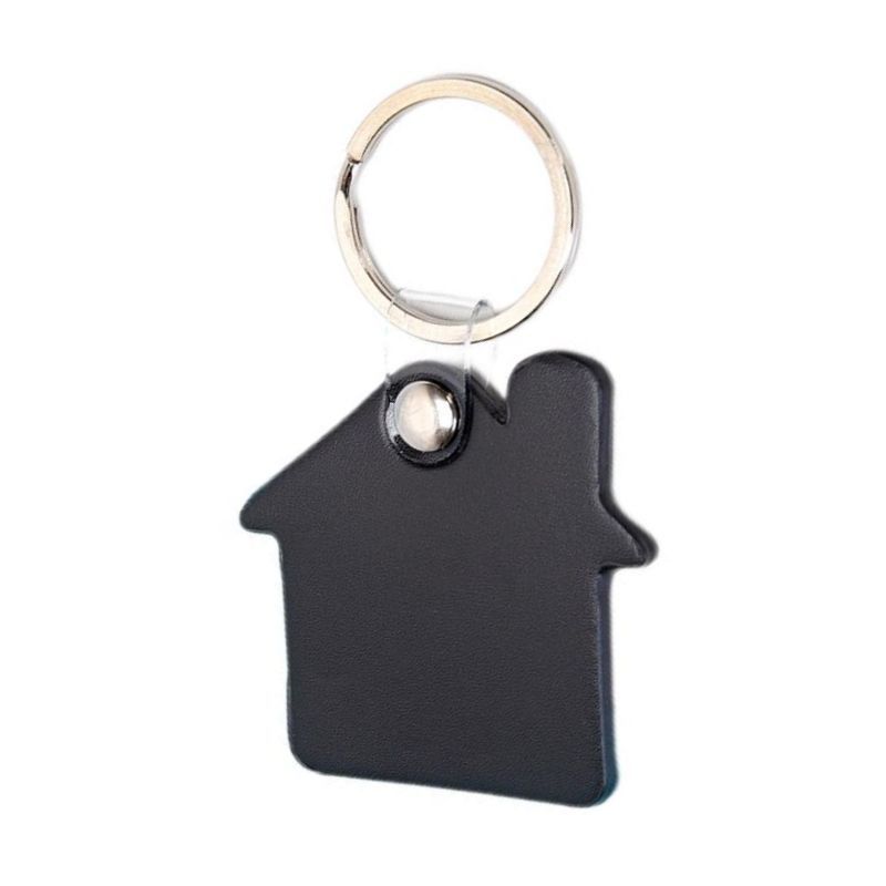 House Shaped PU Leather Promotional Keychain