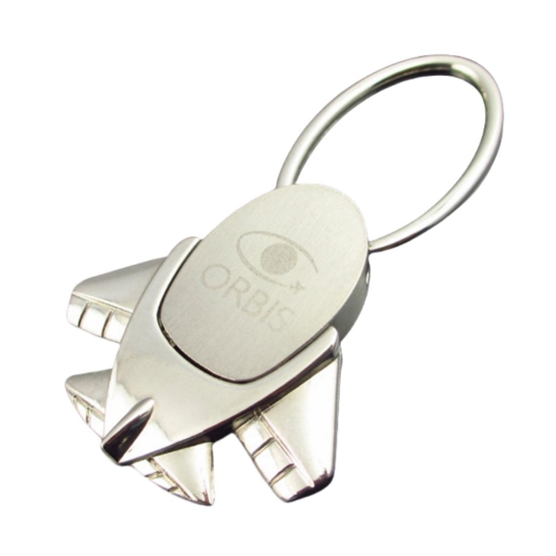 Jet Shaped Custom Metal Keychain