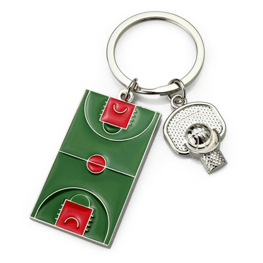 Custom Mini Basketball Court Metal Keyring