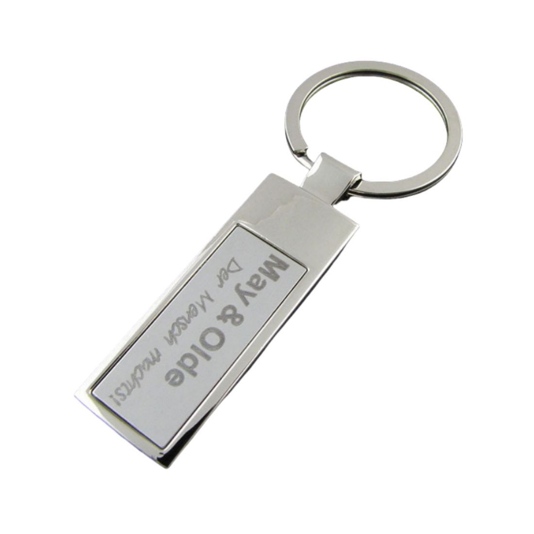 Custom Rectangle Metal Keyring