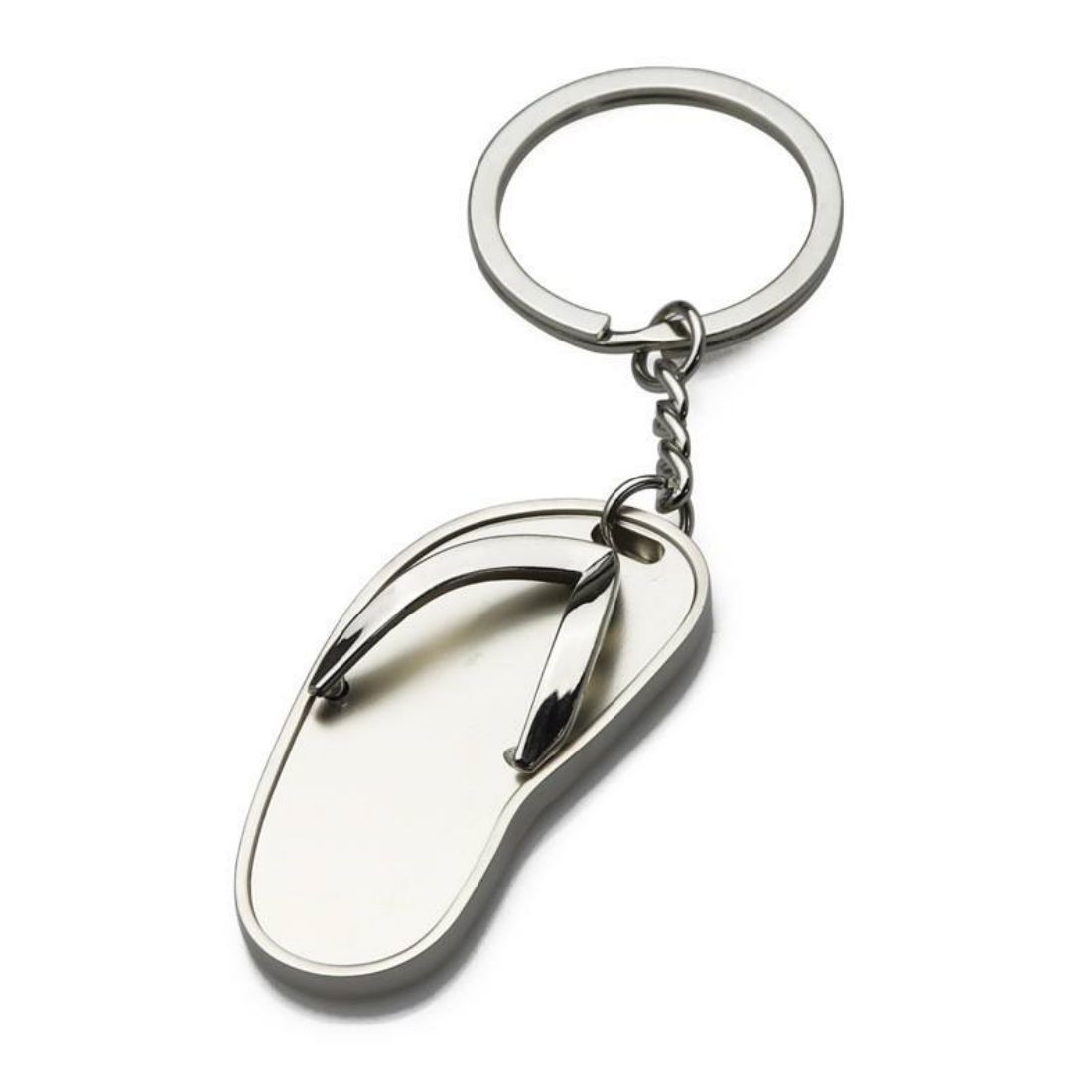 Slipper Shaped Custom Flip Flop Metal Keychain