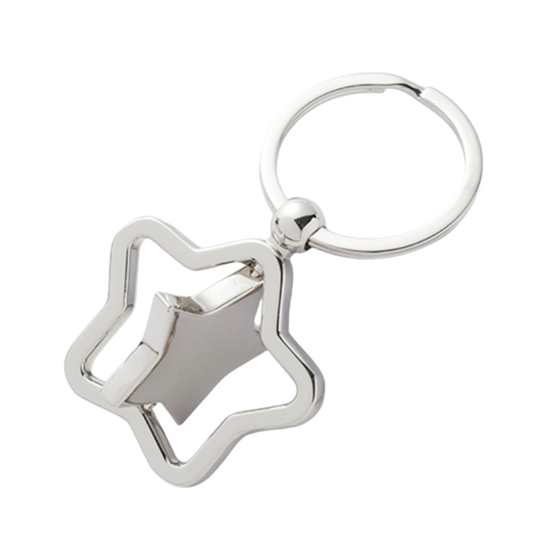Star Shaped Custom Spinning Metal Keychain