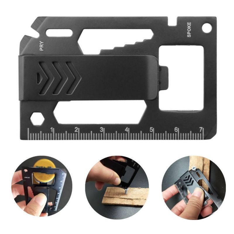 Custom 9-in-1 Multi Tool Card with Money Clip