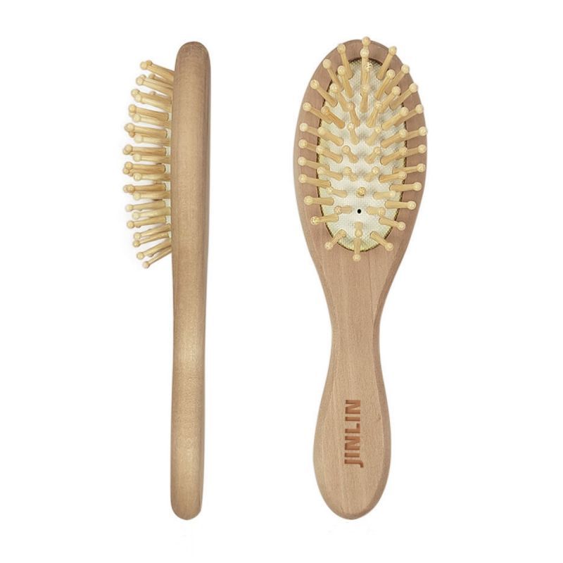 Custom Wooden Hair Brush with Air Cushion Base